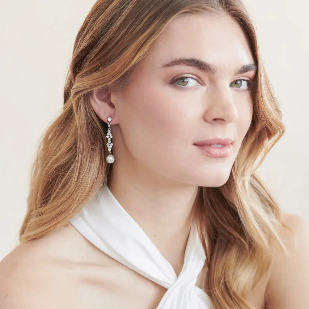 Rochelle Dangle Pearl Earrings