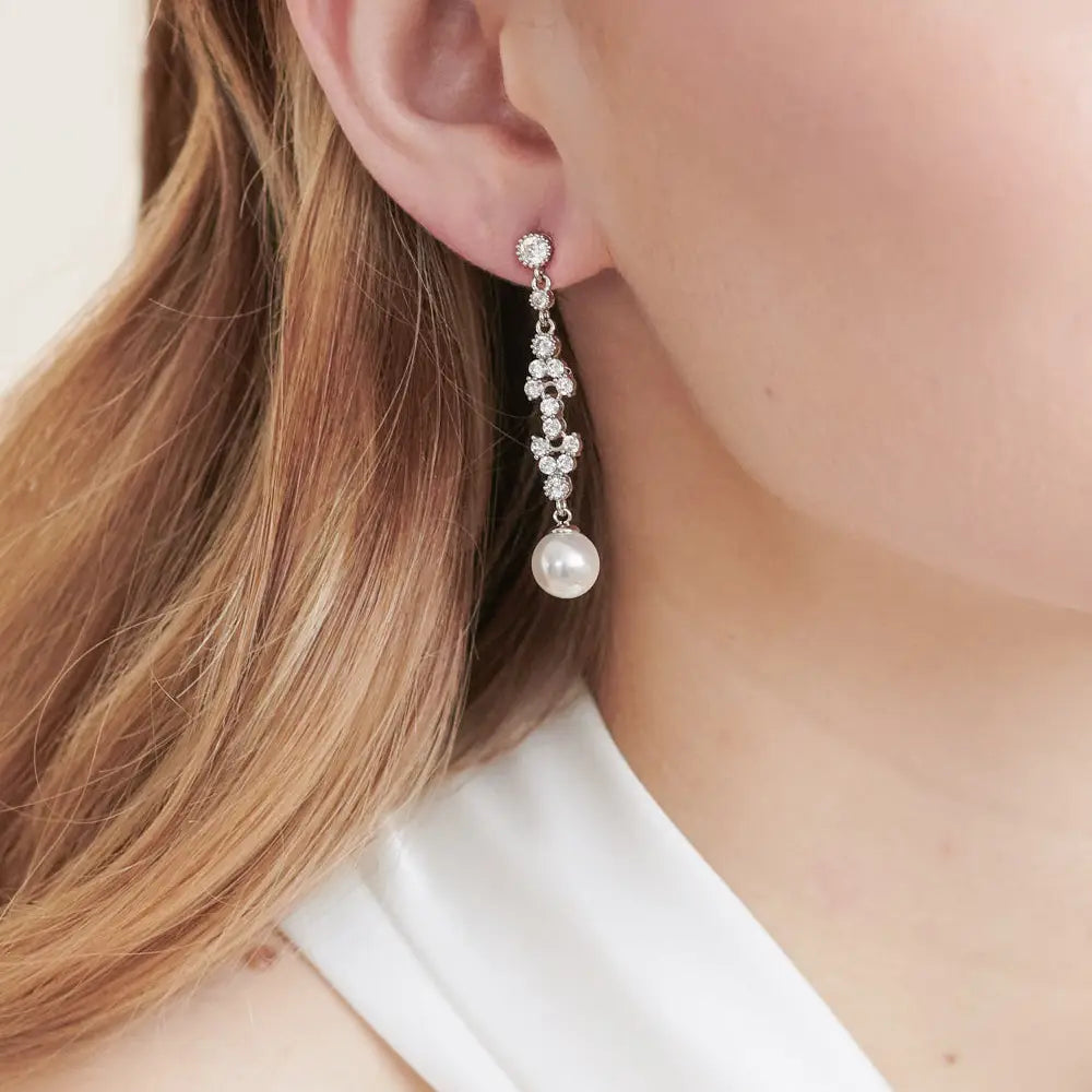 Rochelle Dangle Pearl Earrings