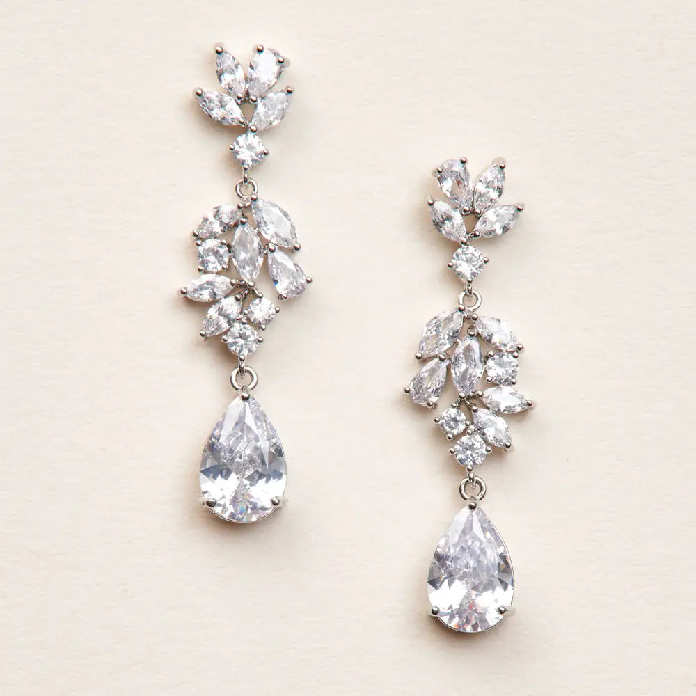 Helena Cz Dangle Earrings