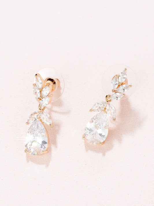 Amelie Cz Earrings in Silver