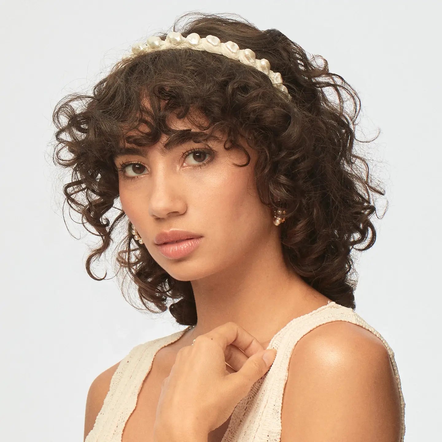 Ivory Graduated Baroque Pearl Headband