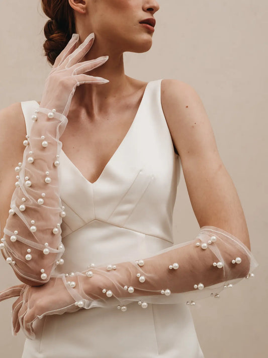 Pearl Bridal Gloves