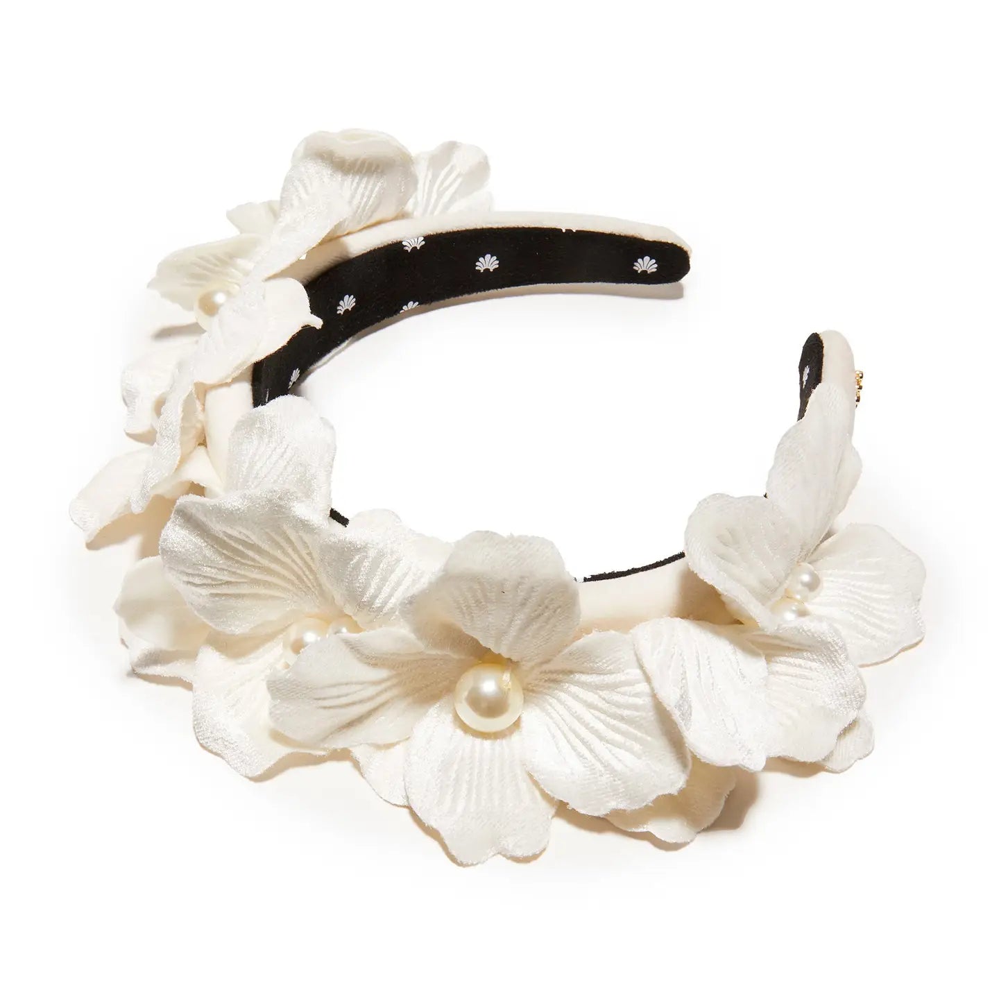 Ivory Magnolia Velvet Headband